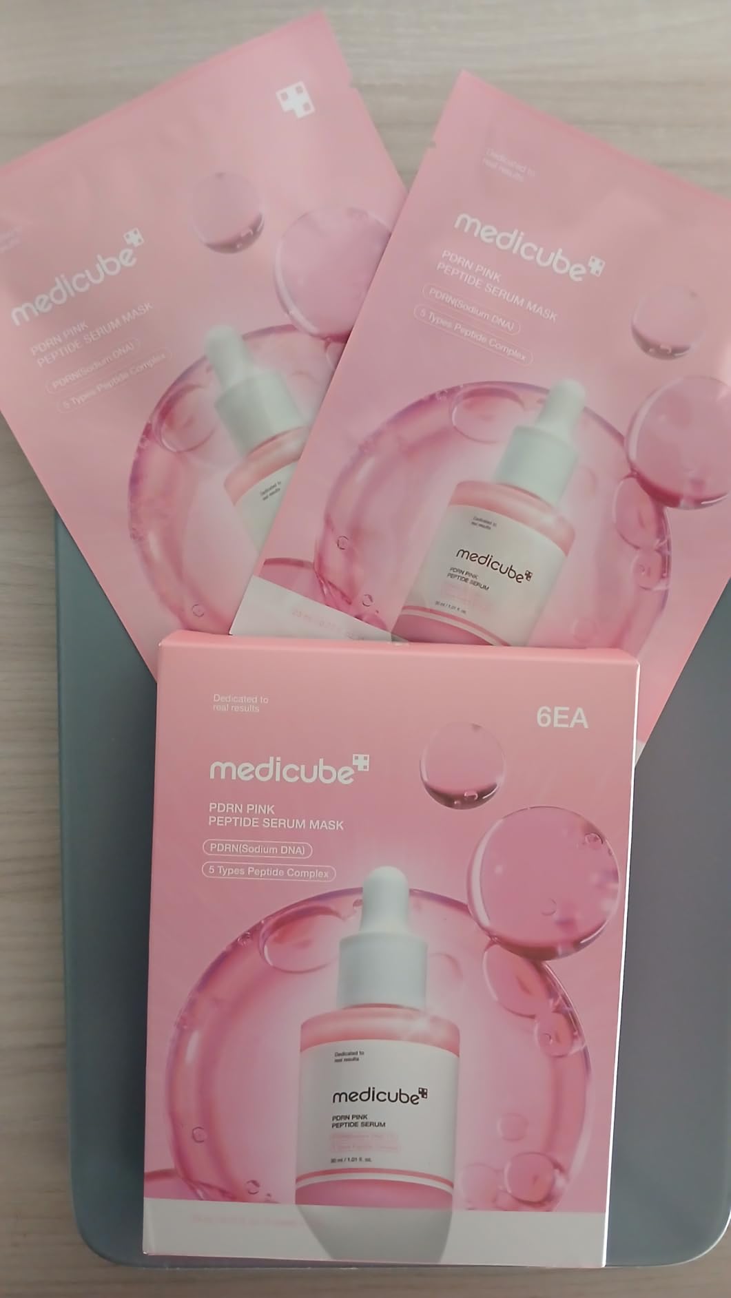 Medicube PDRN Pink Peptide masque tissu éclat 6x23ml