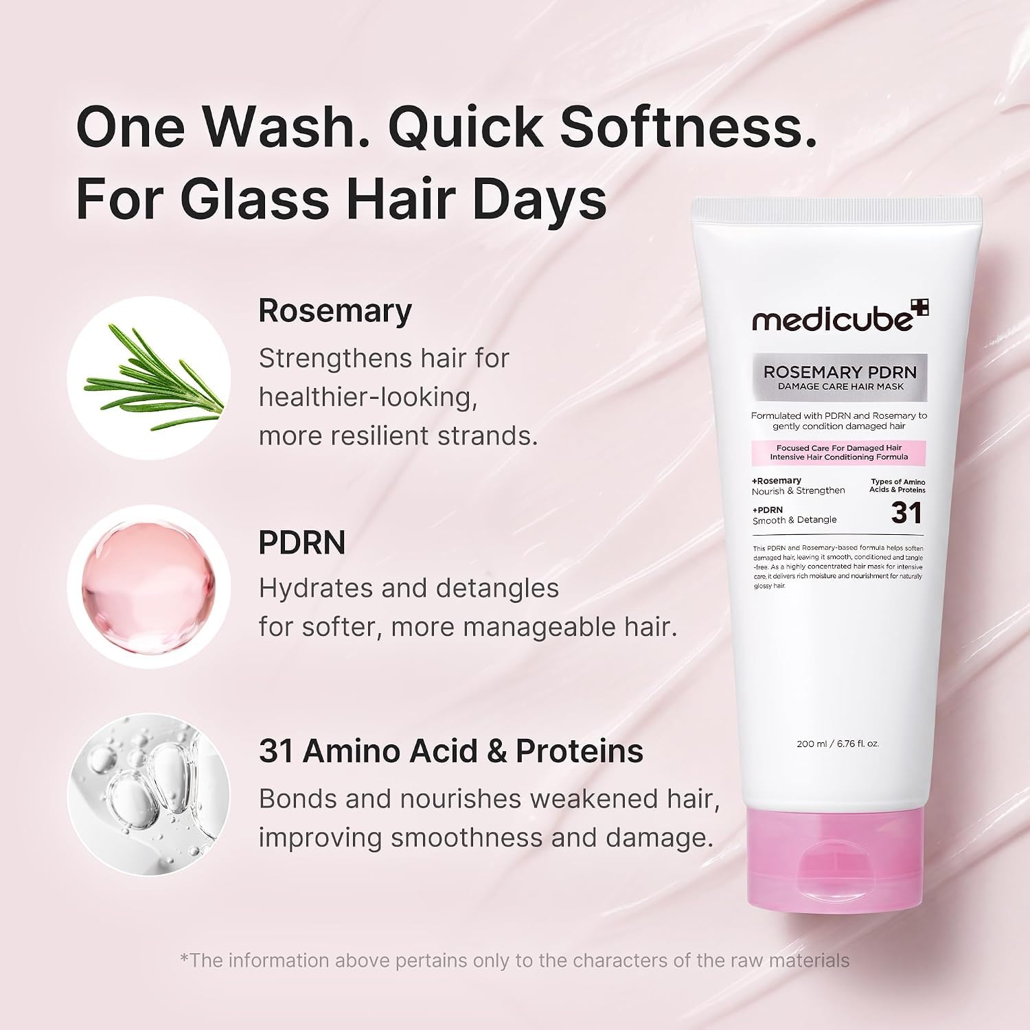 Medicube PDRN Pink Masque Capillaire Romarin PDRN 200ml