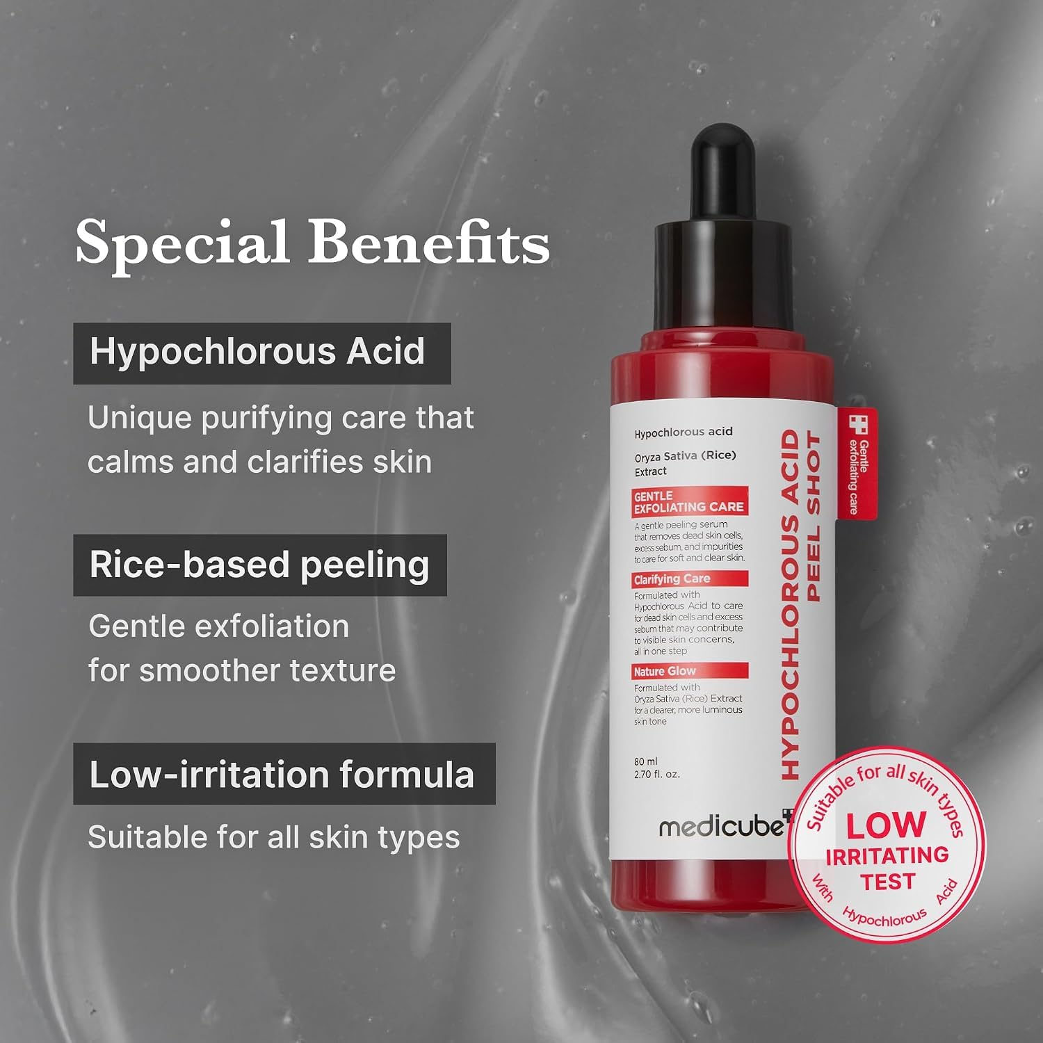 Medicube Red peel shot acide hypochloreux exfoliant