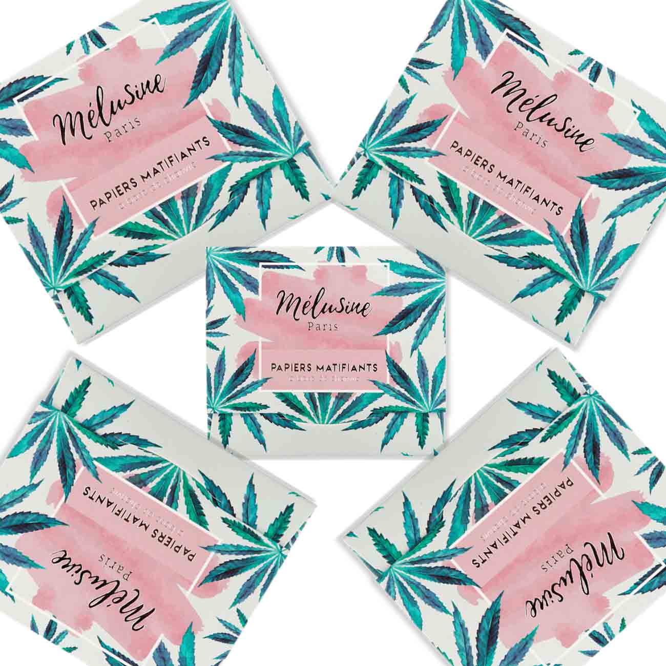 Mélusine Maquillage Lot 5 Papiers Matifiant chanvre teint mat