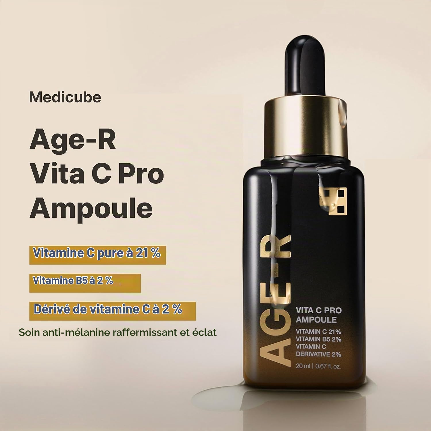 Medicube Age-R Vita C Pro Ampoule sérum vitamine C éclat