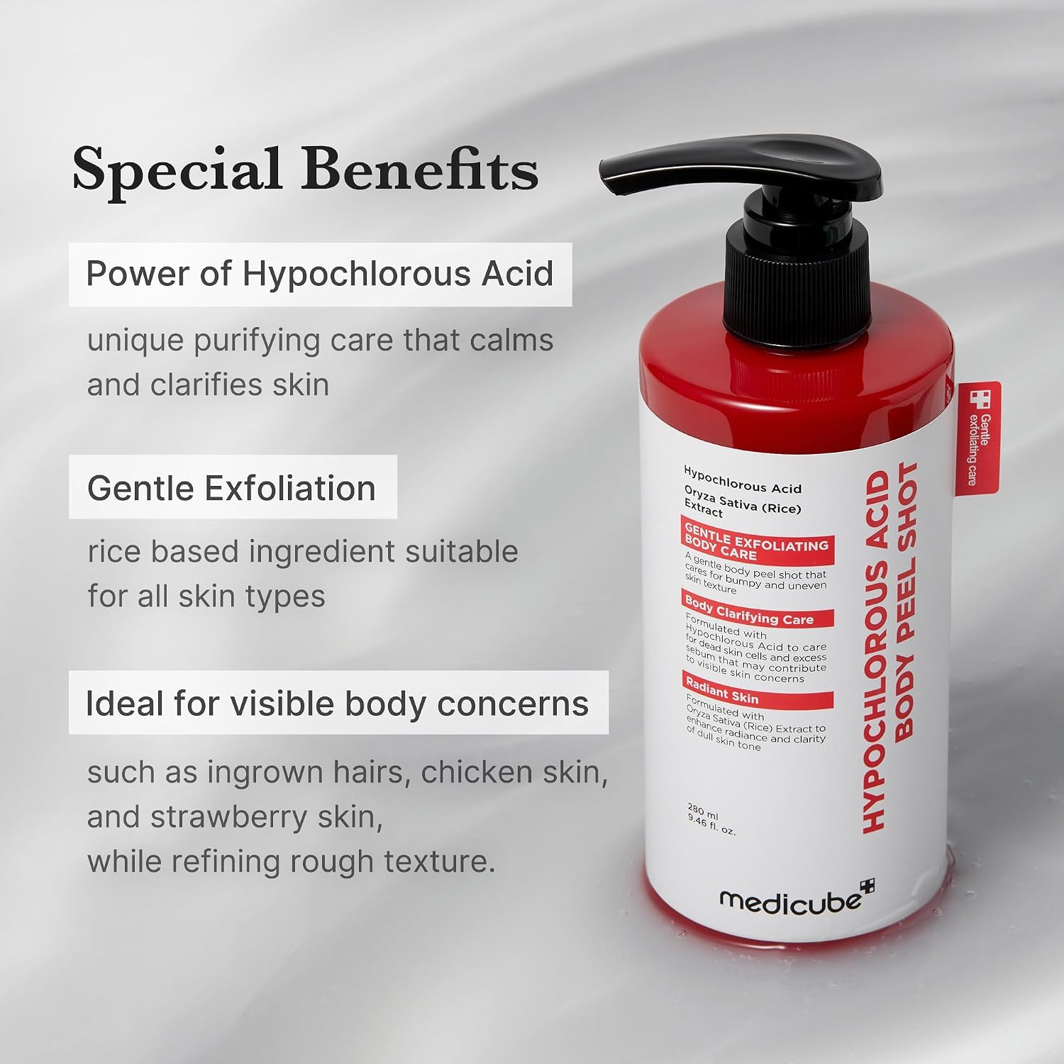 Medicube Red Body Peel Shot Peeling Corps acide hypochloreux