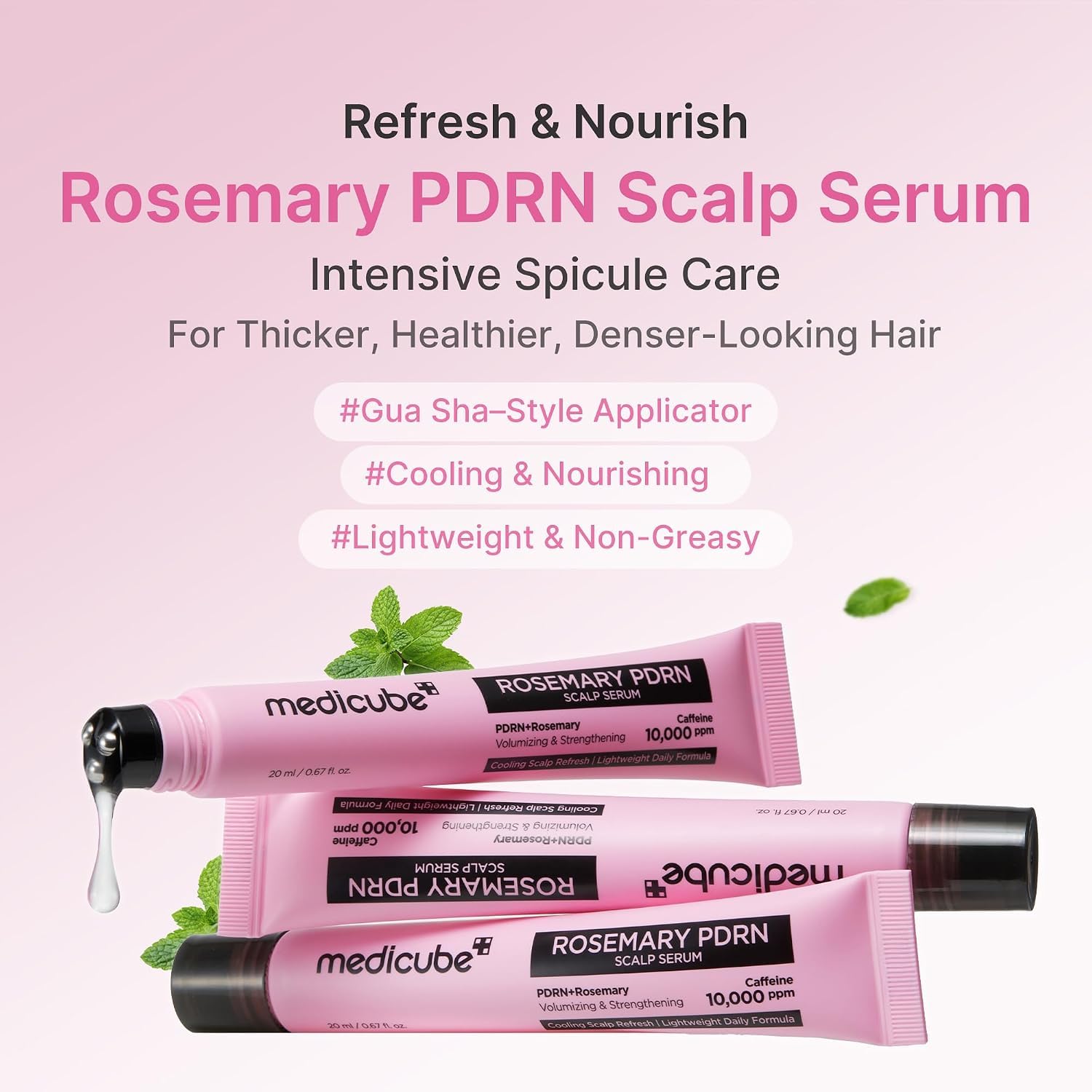 Medicube PDRN Pink Rosemary sérum cuir chevelu 20 ml densifiant