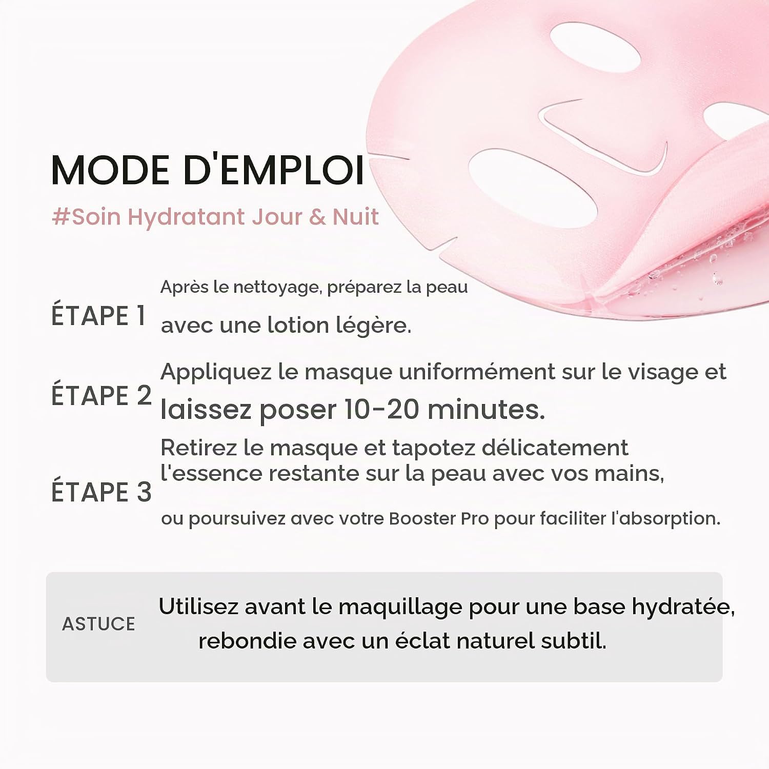 Medicube PDRN Pink Peptide masque tissu éclat 6x23ml