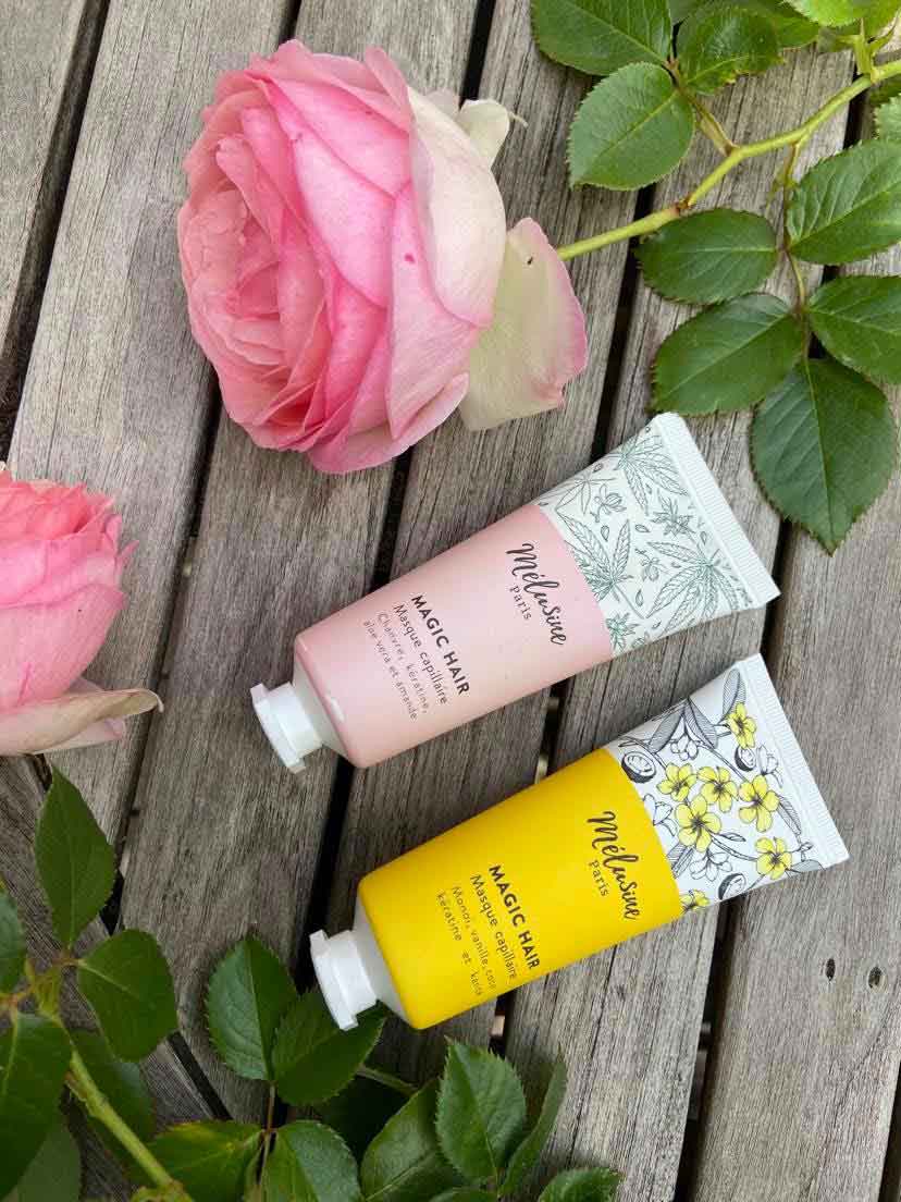 Mélusine Soins cheveux Combo masques chanvre monoï 2 soins