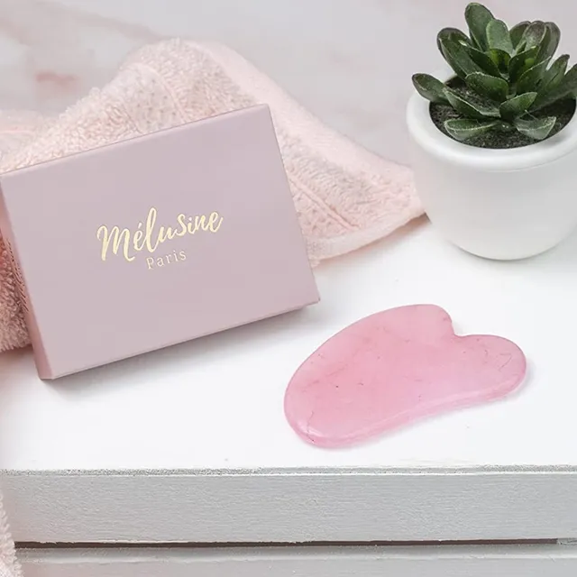 Mélusine Accessoires Gua Sha Quartz Rose gua sha visage
