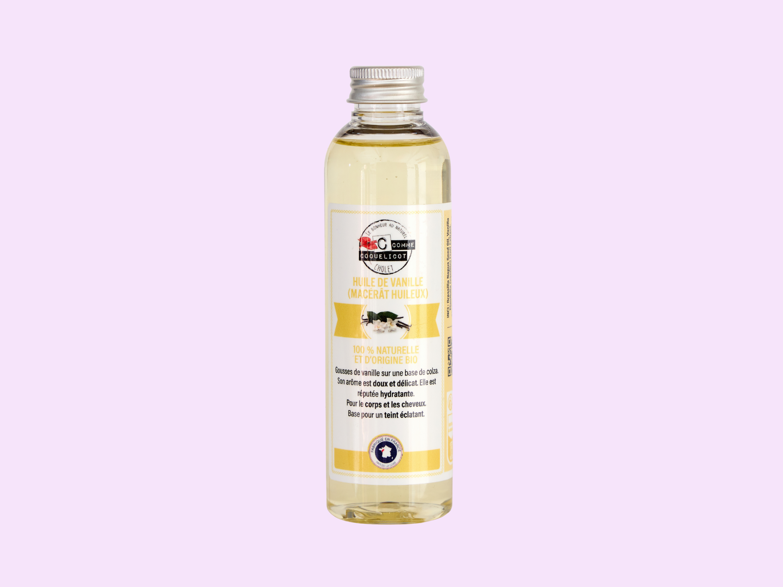 C Comme Coquelicot Huile cosmétique Vanille huile peau 150 ml