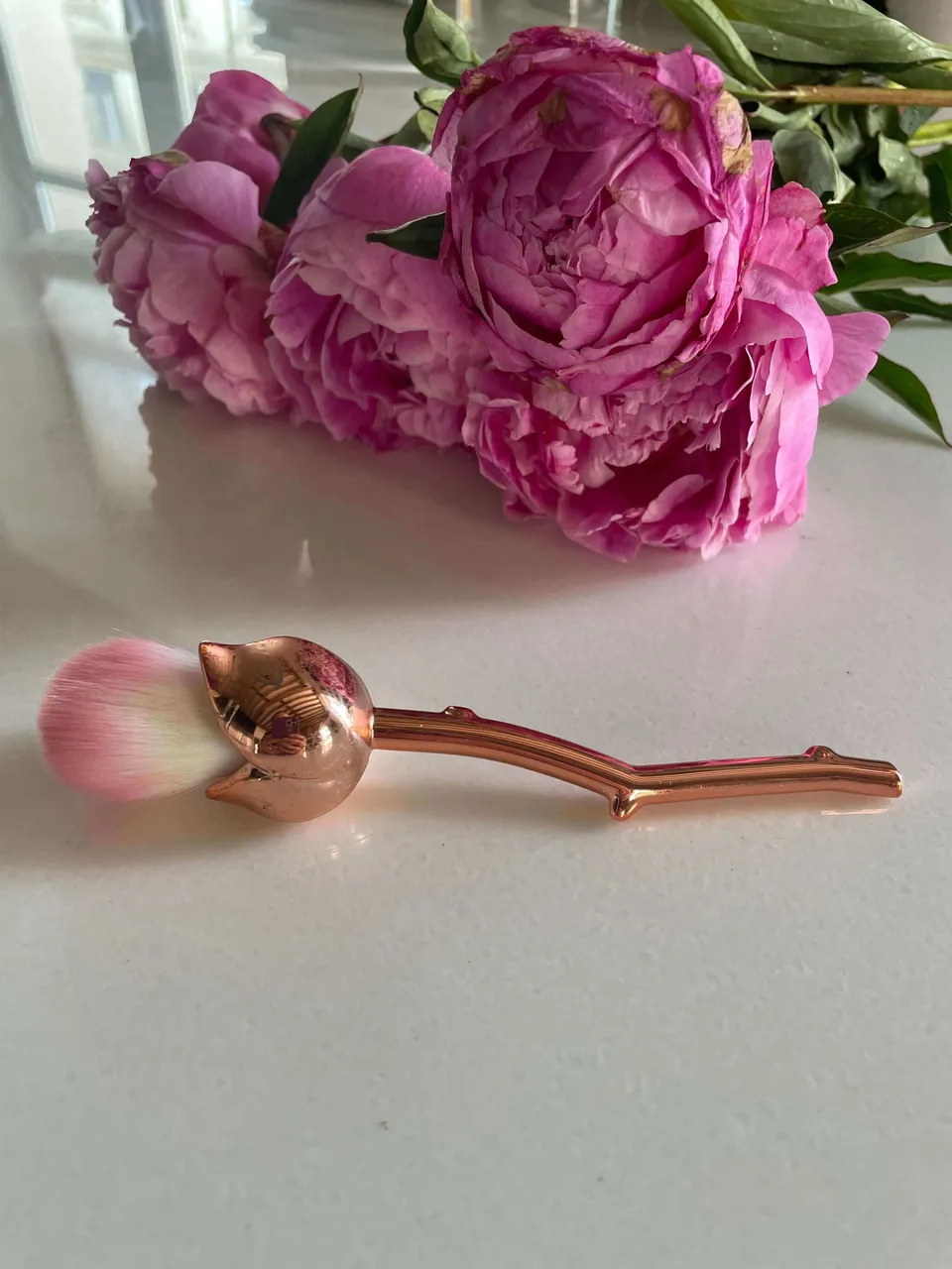 Mélusine Accessoires Pinceau Rose maquillage et masque nylon