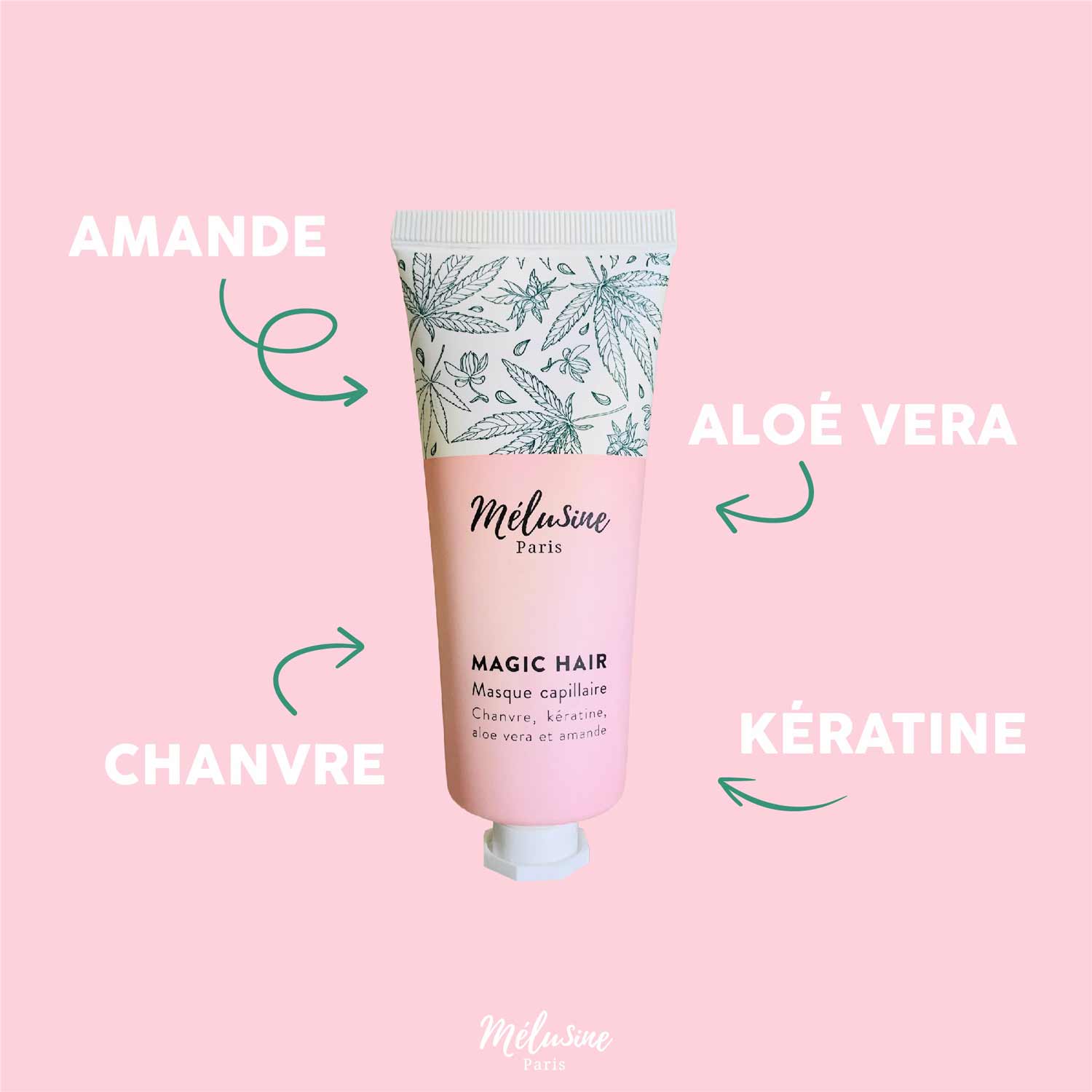 Mélusine Soins cheveux Masque Cheveux au Chanvre masque sans silicone