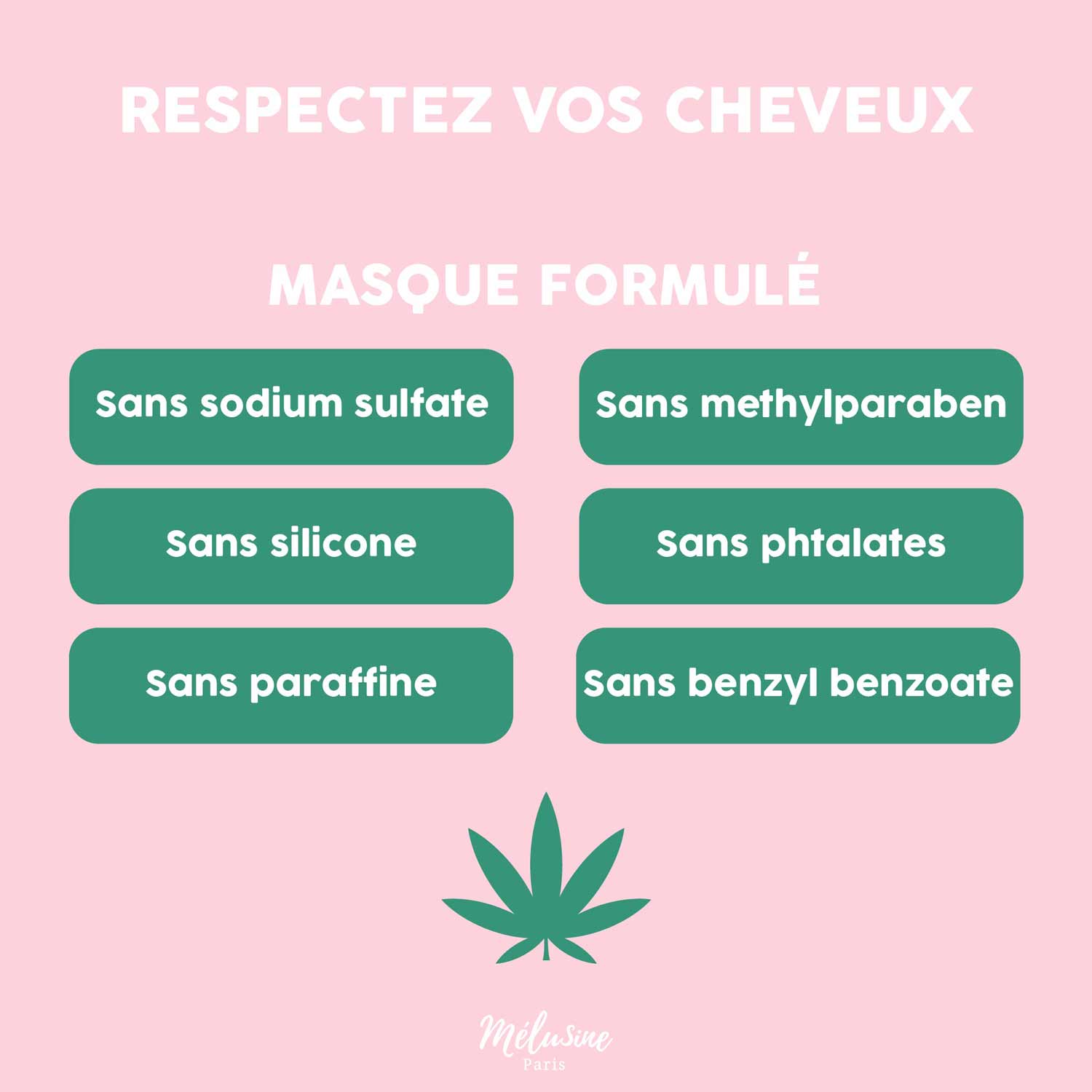 Mélusine Soins cheveux Masque Cheveux au Chanvre masque sans silicone