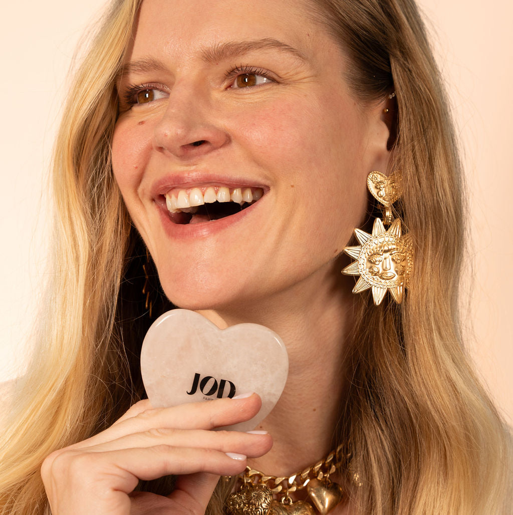 JOD Soins Experts Cœur de Pierre Gua Sha Quartz Rose