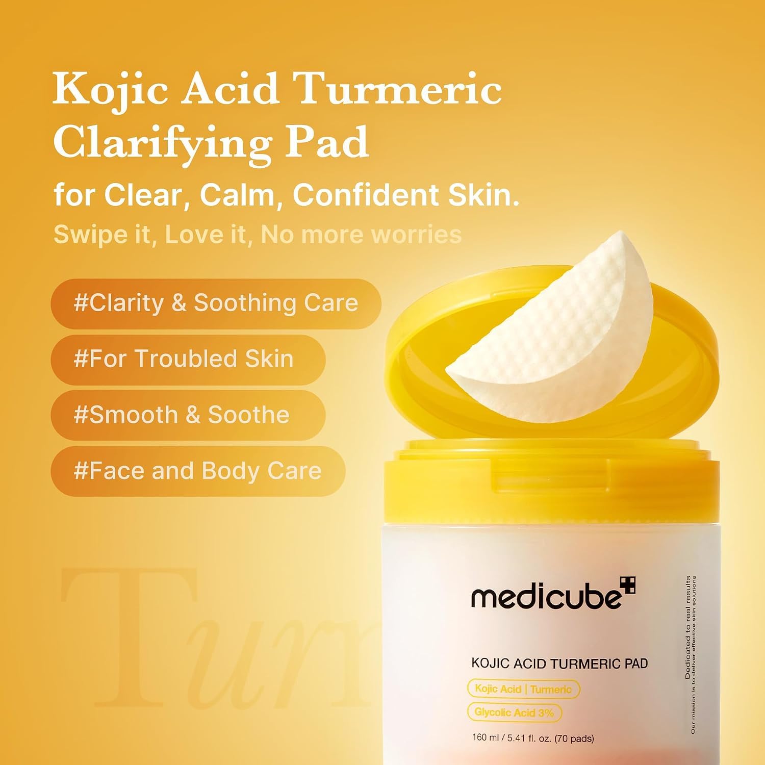 Medicube Kojic Acid Pads Toniques Éclat Curcuma