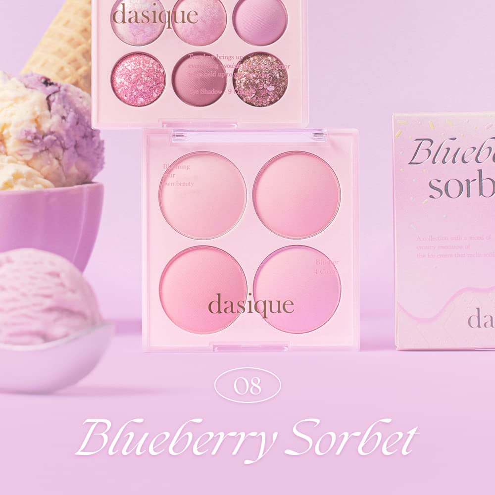 Dasique Mood Cheek 08 Bleuberry Sorbet blush poudre palette rosé