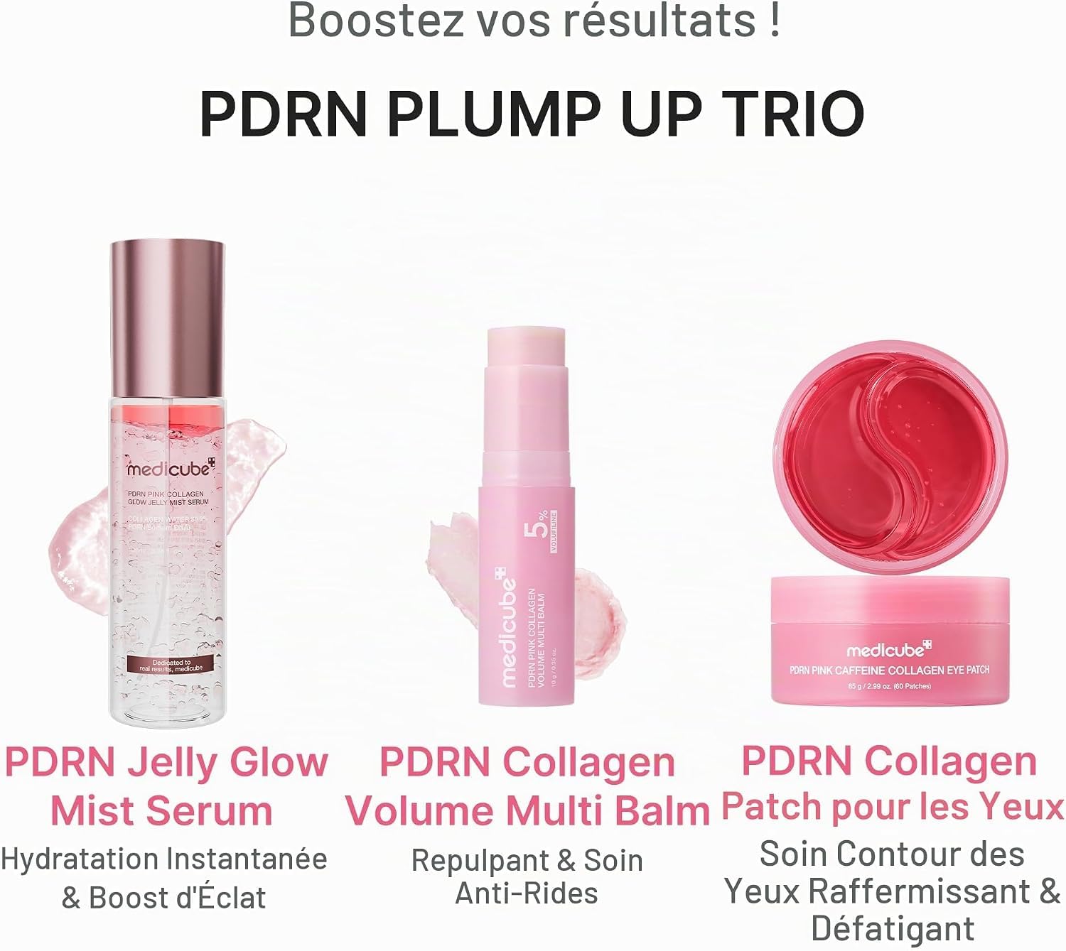 Medicube PDRN Pink Stick Baume Volume Collagène Visage