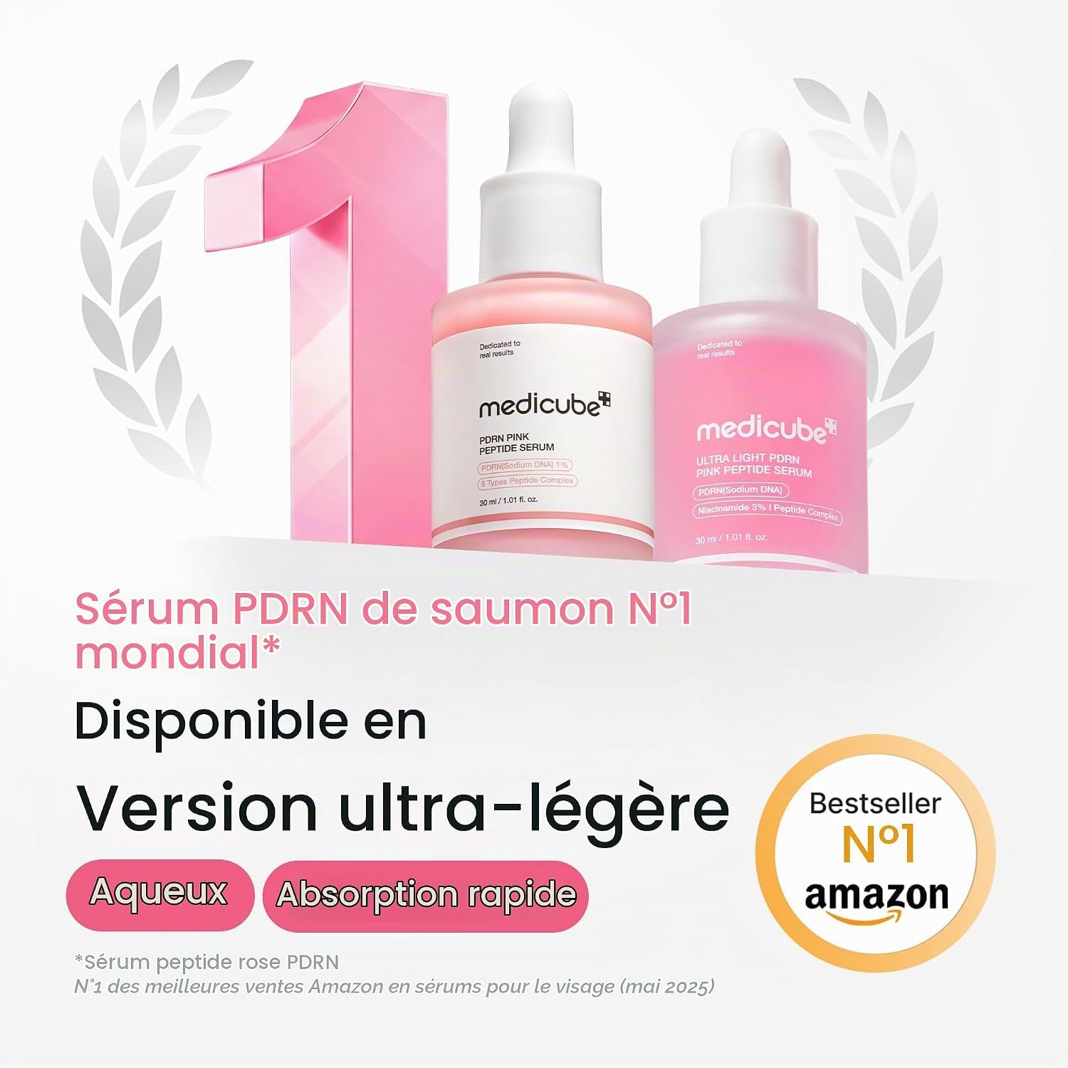 Medicube PDRN Pink Peptide Serum sérum visage 110 ml éclat