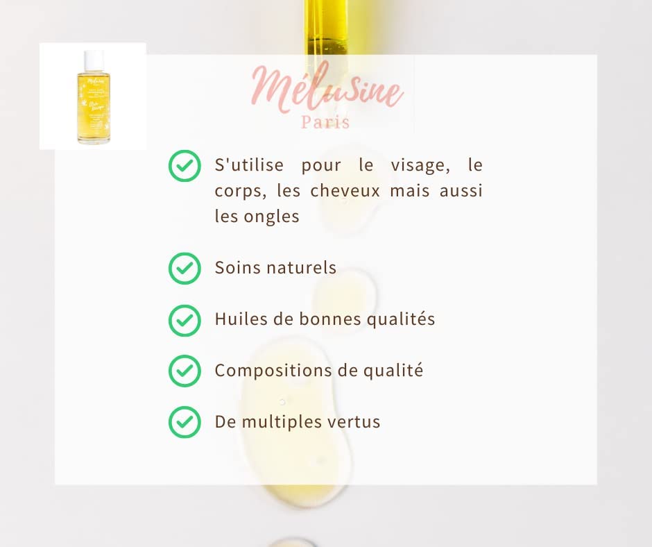 Mélusine Soin corps Huile chanvre visage corps cheveux