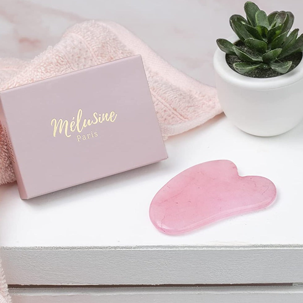 Mélusine Accessoires Gua Sha Quartz Rose gua sha visage