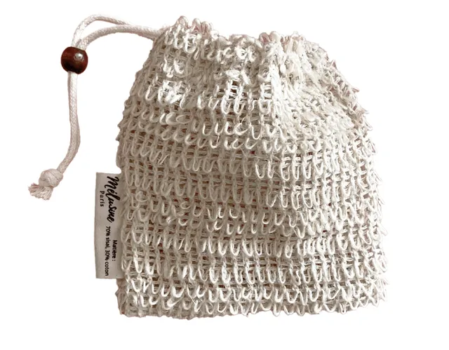 Mélusine Accessoires Pochette à savon coton sisal zéro déchet