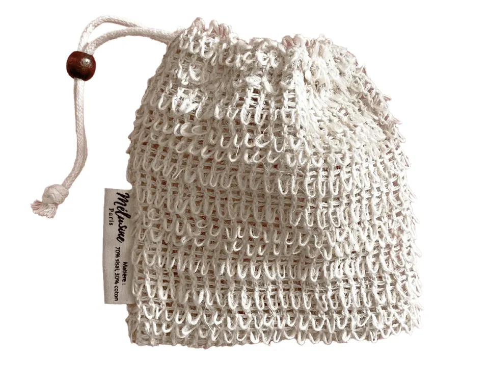 Mélusine Accessoires Pochette à savon coton sisal zéro déchet