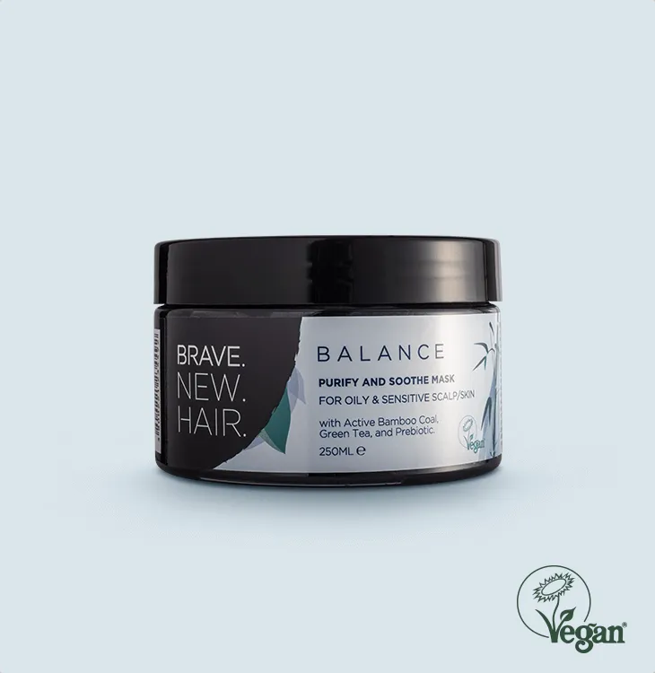 Brave New Hair Balance masque cuir chevelu charbon