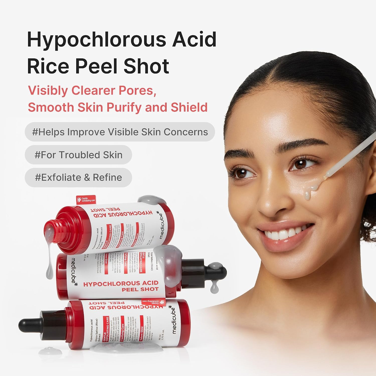 Medicube Red peel shot acide hypochloreux exfoliant