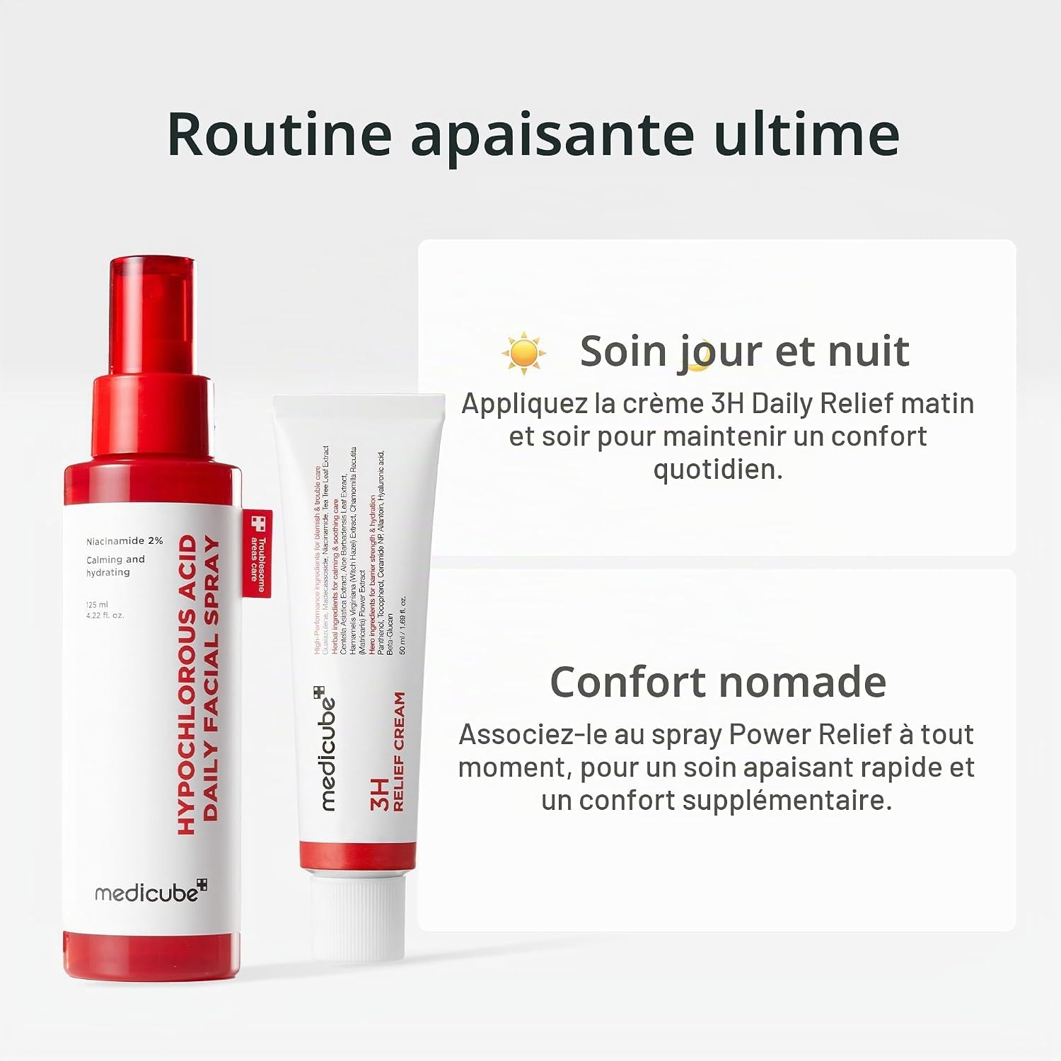 Medicube Super Cica 3H Daily Relief crème visage apaisante céramide