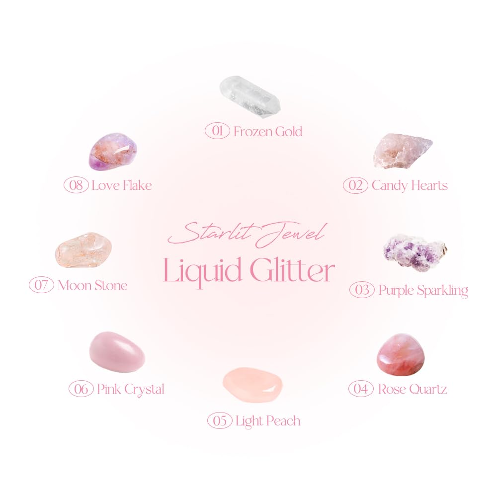 Dasique Starlit Jewel 08 Love Flake fard liquide paillettes rosé