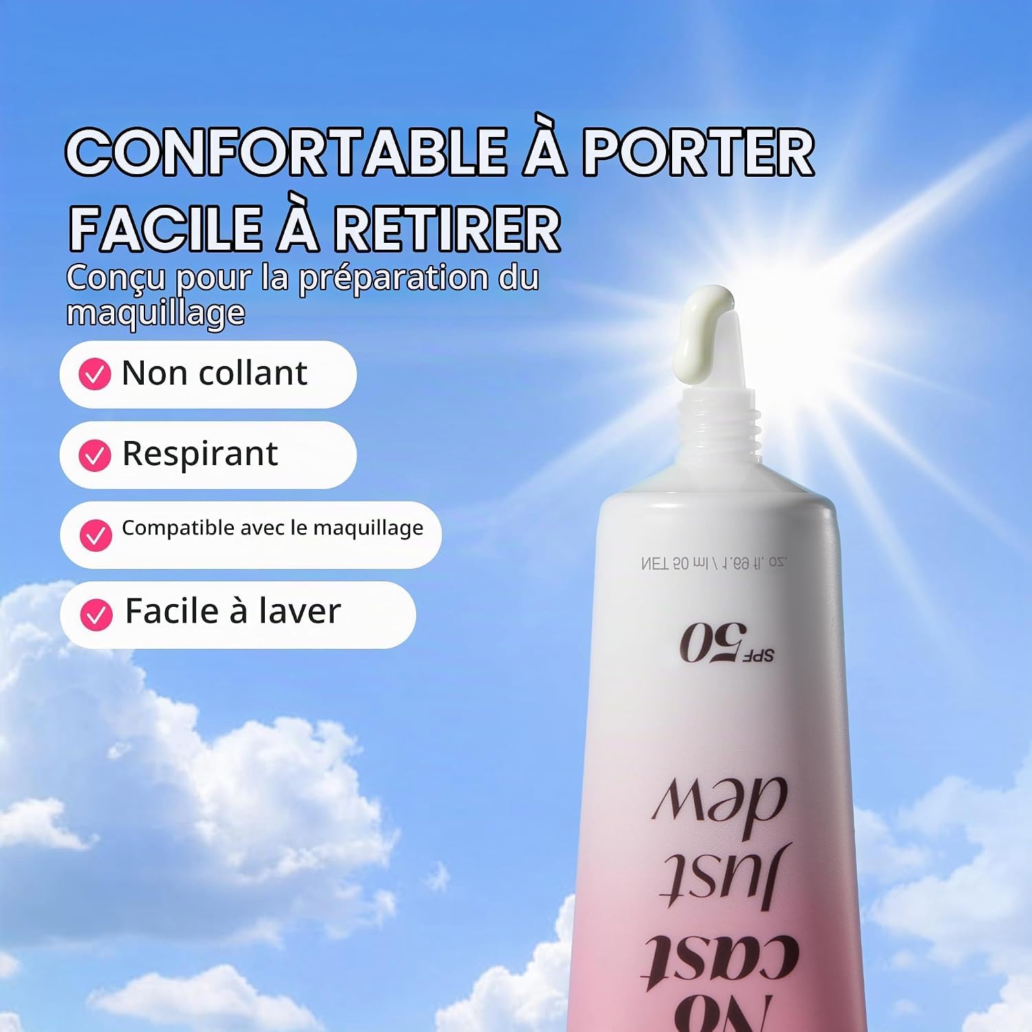 Medicube PDRN Pink Sérum Solaire SPF50 Just Dew 50 ml
