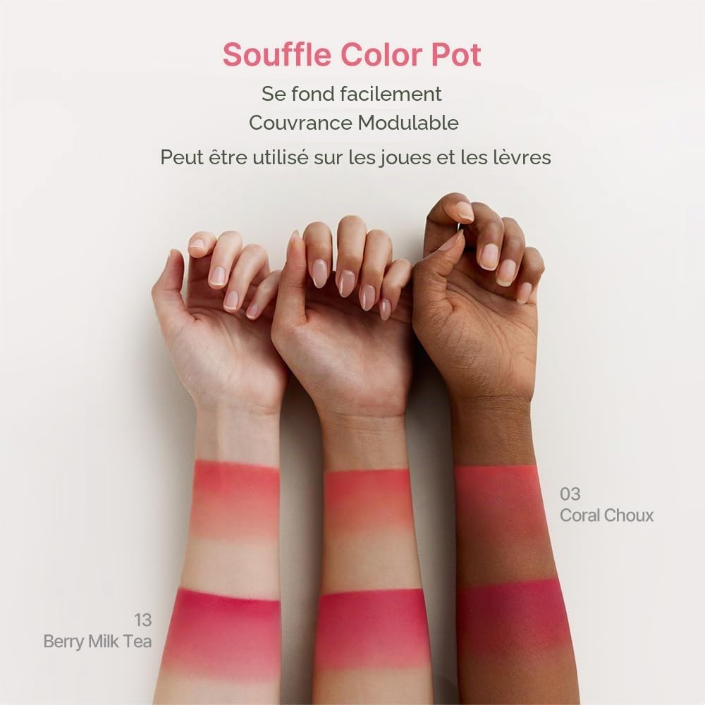 Dasique Souffle Color Pot 09 Haze Rosy blush crème 2 en 1 rose