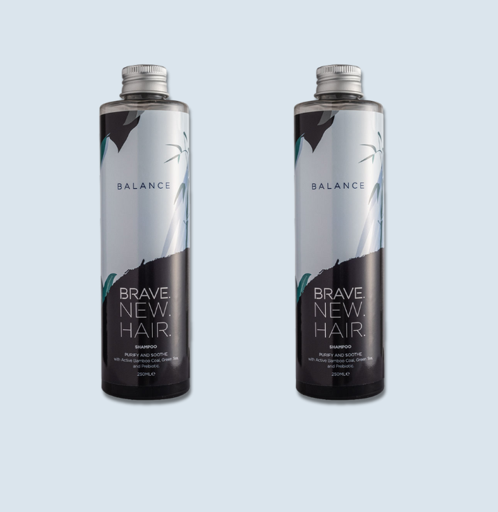 Brave New Hair Balance shampoing cuir gras charbon bambou