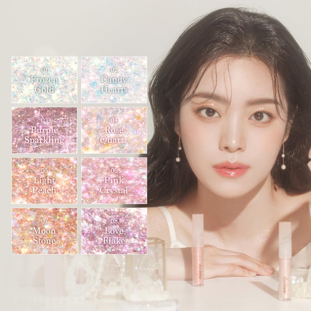 Dasique Starlit Jewel 08 Love Flake fard liquide paillettes rosé
