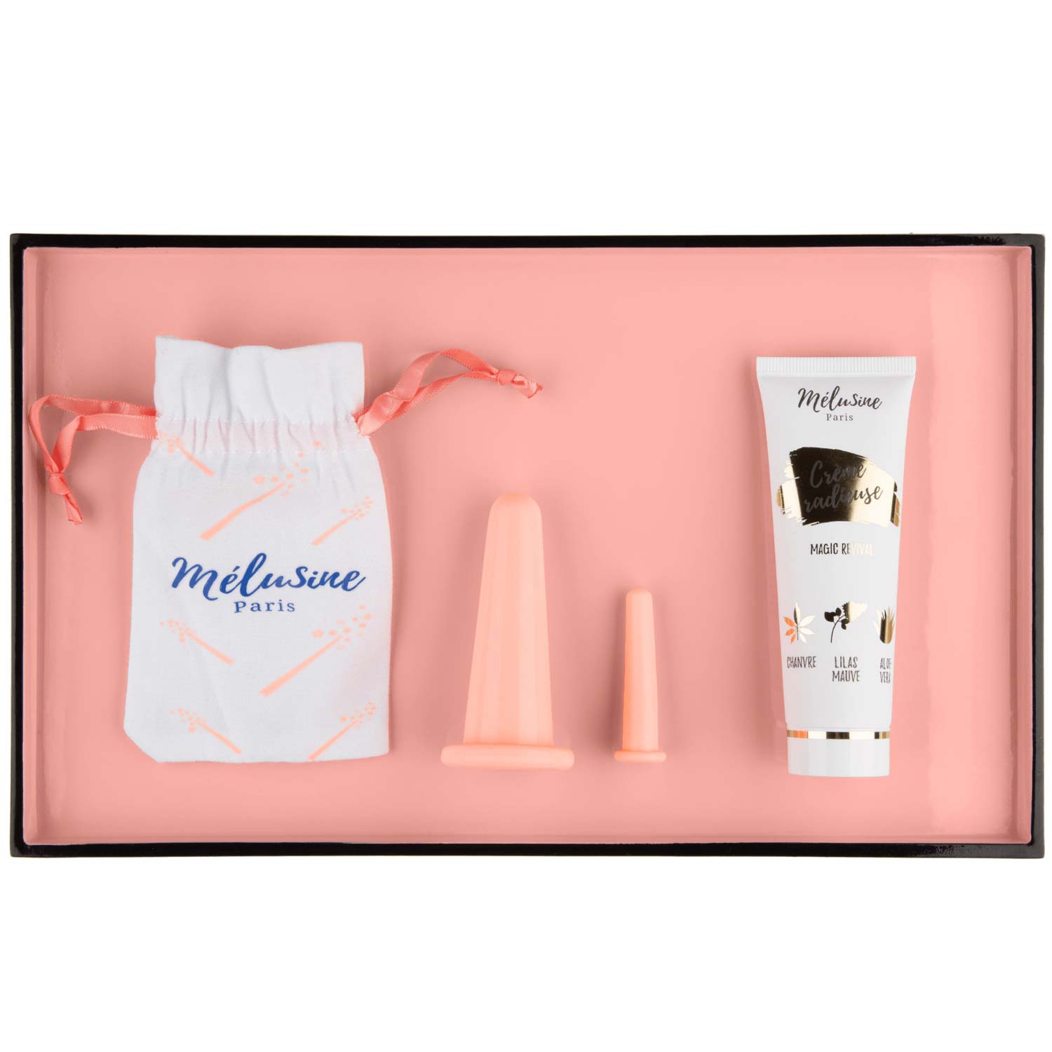 Mélusine Coffrets Ventouses chanvre anti-cellulite + Crème 50mL