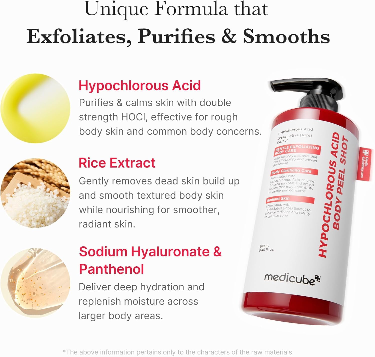 Medicube Red Body Peel Shot Peeling Corps acide hypochloreux