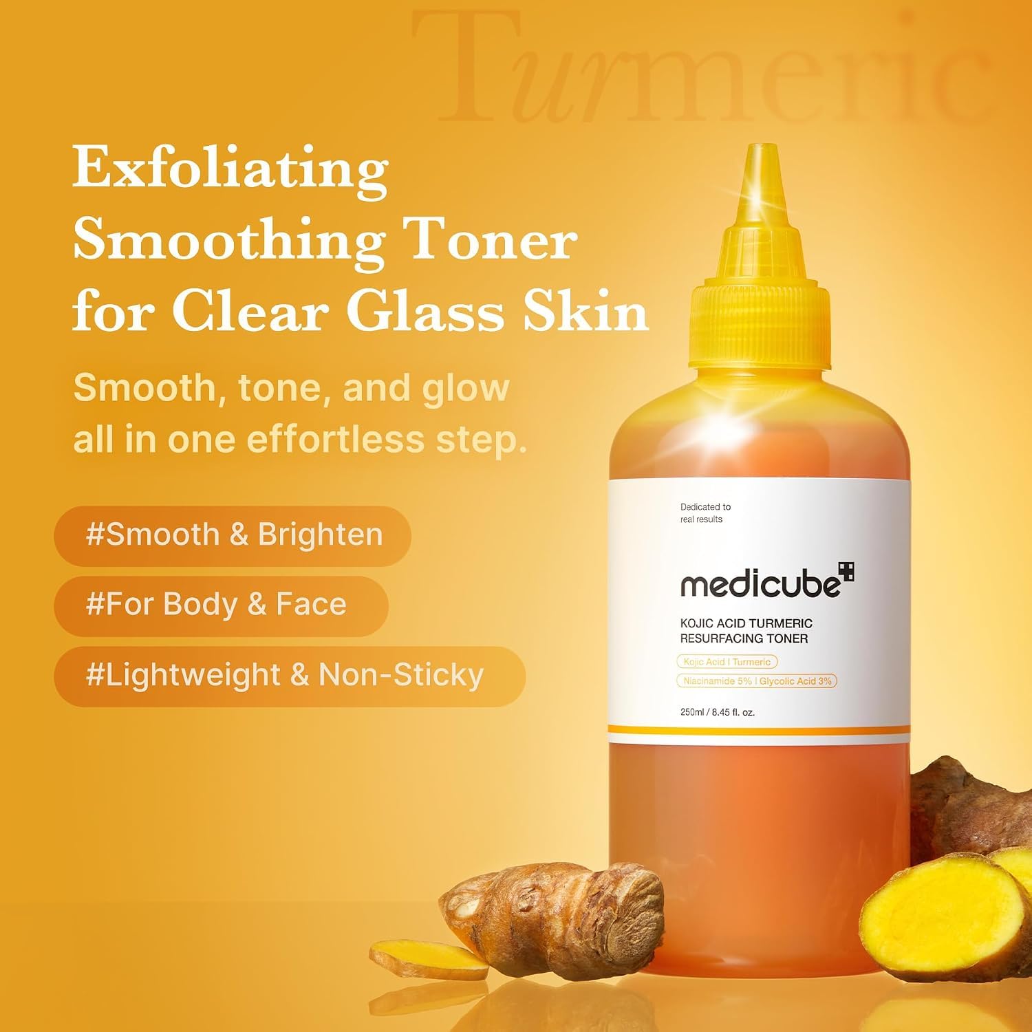 Medicube Kojic Acid tonique visage corps curcuma éclat