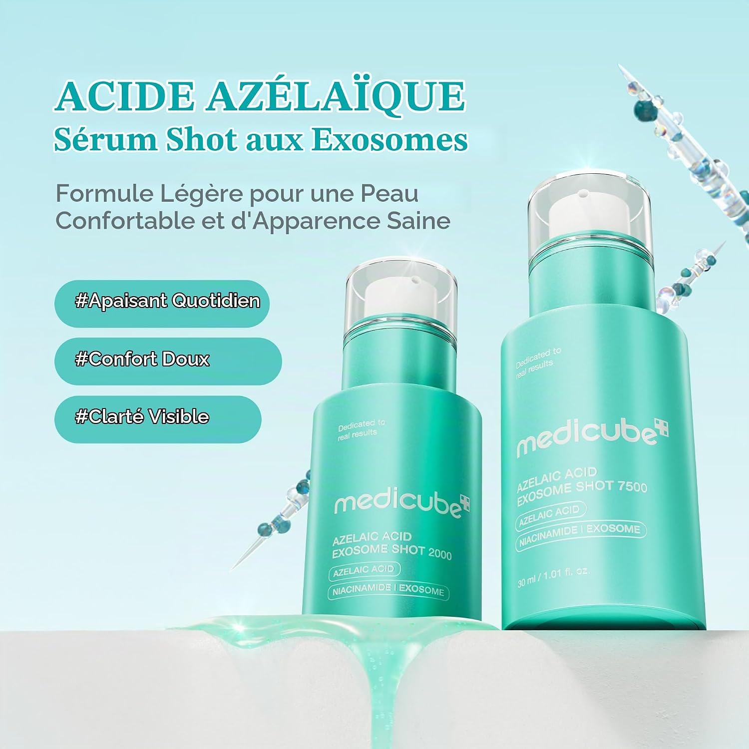 Medicube PDRN Pink sérum Exosome Shot acide azélaïque 2000PPM