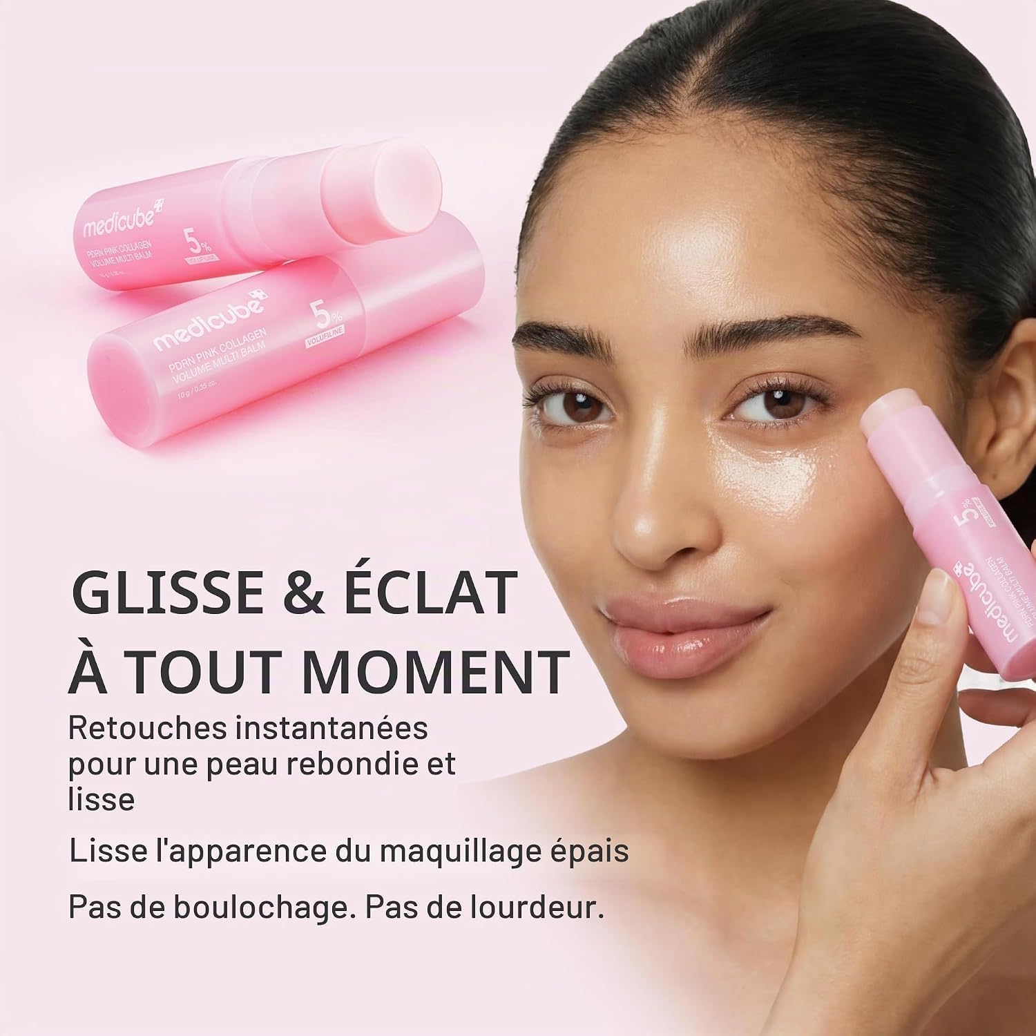 Medicube PDRN Pink Stick Baume Volume Collagène Visage