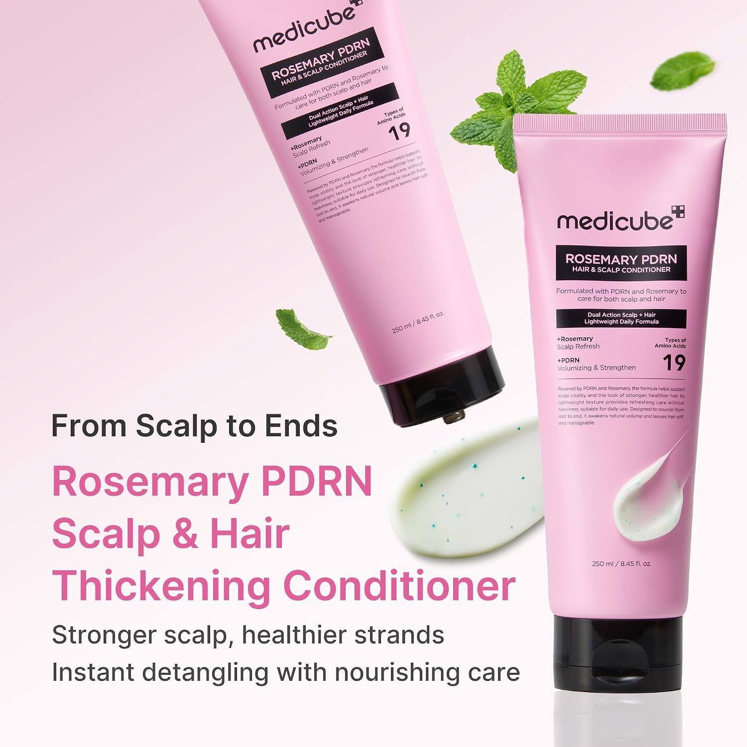 Medicube PDRN Pink Rosemary après-shampoing 250 ml épaississant