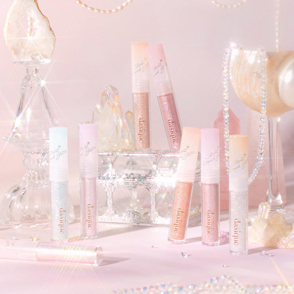 Dasique Starlit Jewel 08 Love Flake fard liquide paillettes rosé