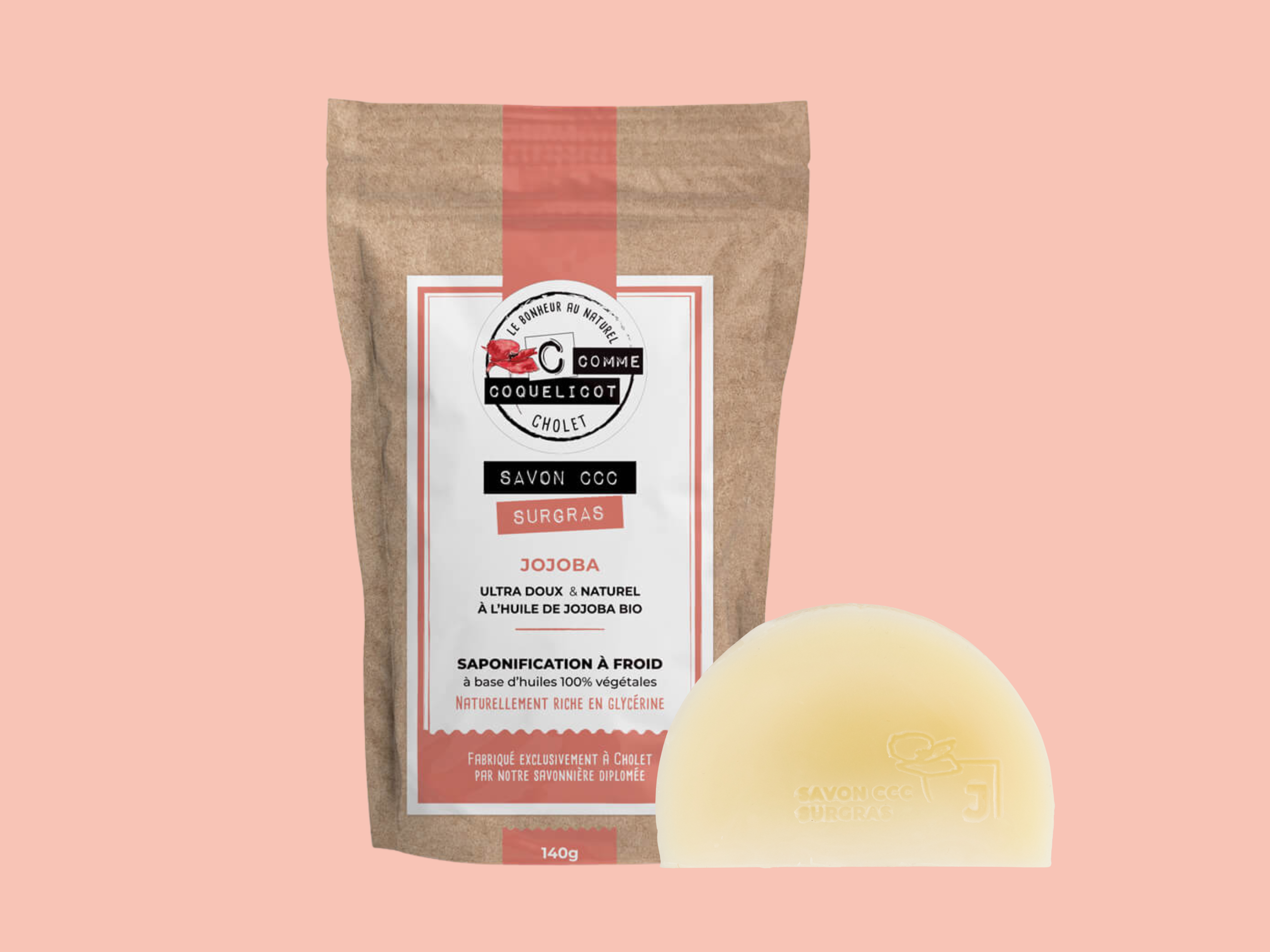 C Comme Coquelicot Savons Savon surgras jojoba savon 140 g
