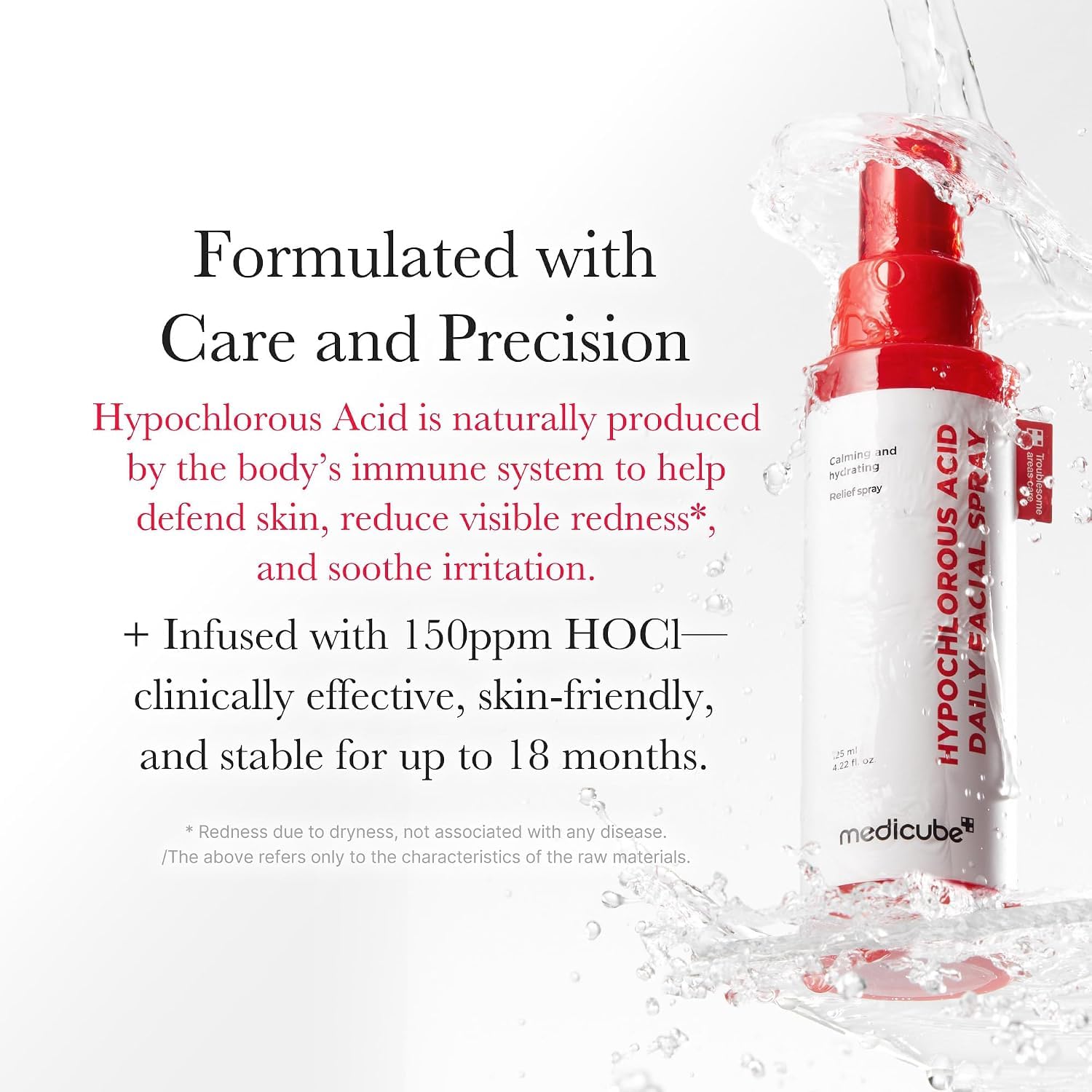 Medicube Red spray visage acide hypochloreux 125 ml apaisant