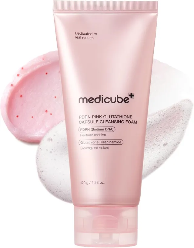 Medicube PDRN Pink Capsule Mousse Nettoyante Visage Éclat
