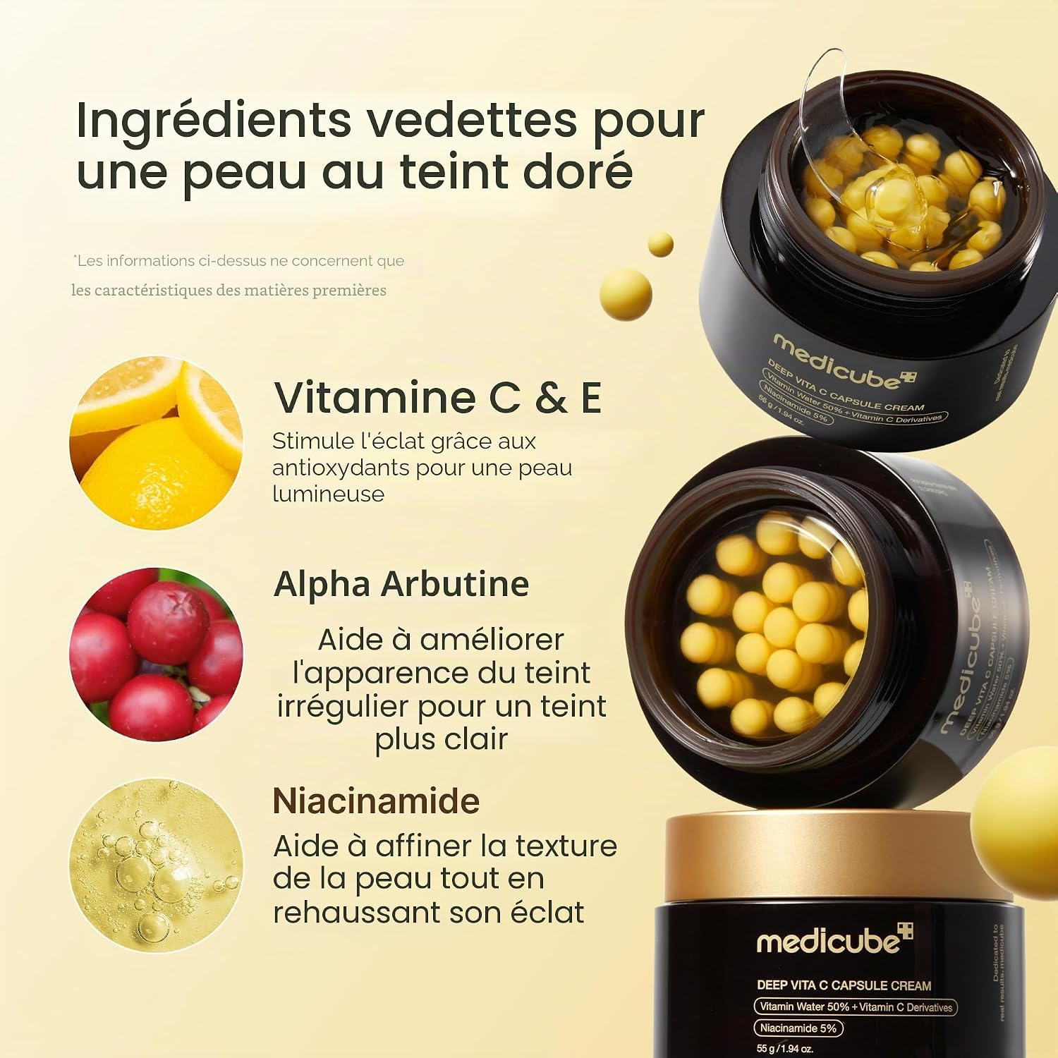 Medicube Deep Vita C Crème Capsule Vitamine C Éclat