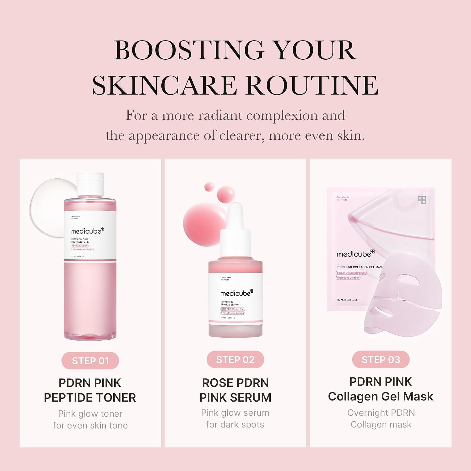 Medicube PDRN Pink lotion tonique Watery ADN saumon sensible
