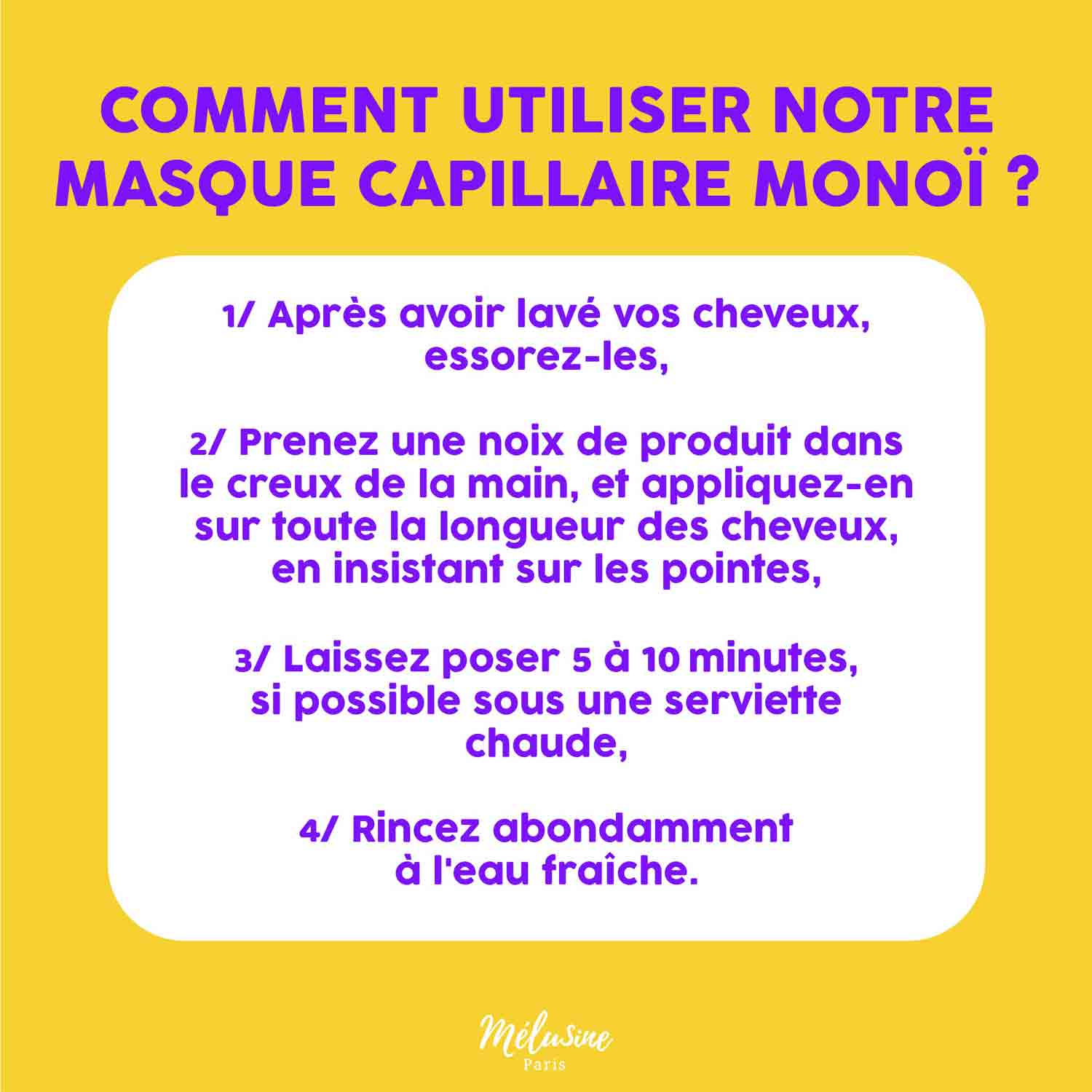 Mélusine Monoï Magic Hair masque capillaire monoï