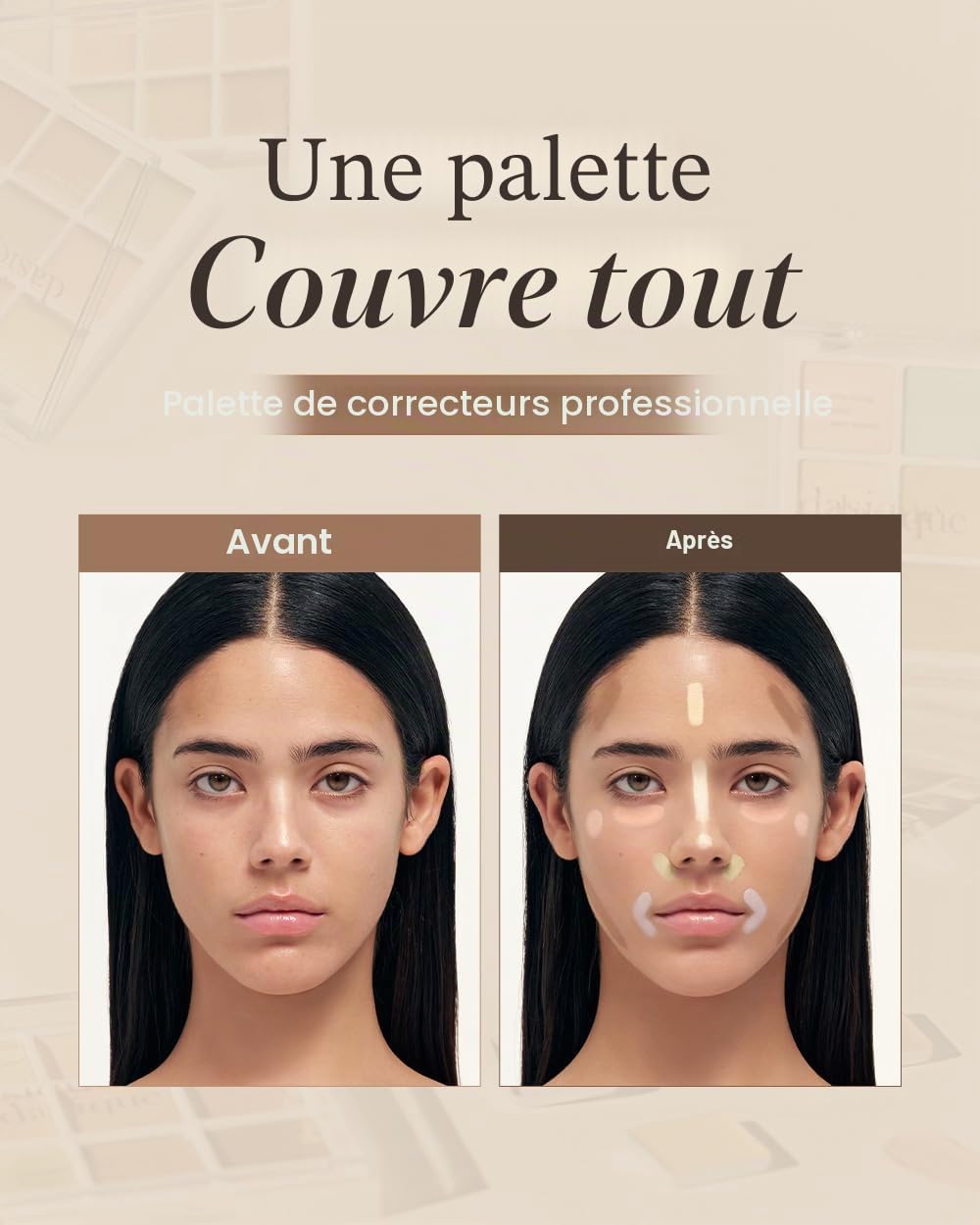 Dasique BASE Pro Concealer 02 palette correcteur couvrance moyenne