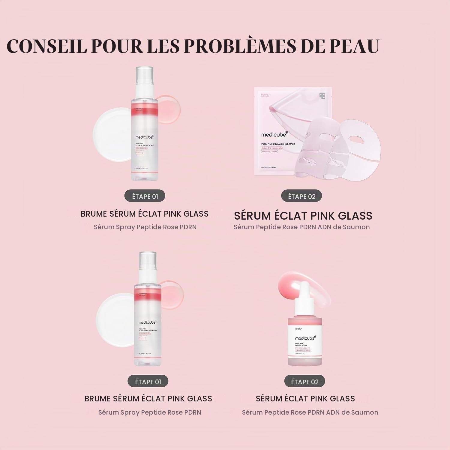 Medicube PDRN Pink Spray brume visage 100 ml hydratante