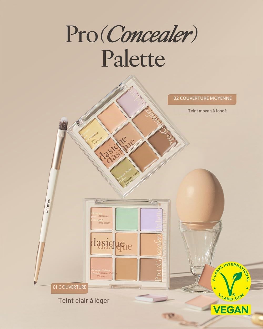 Dasique Base Pro Concealer Palette 01 correcteur 3 teintes