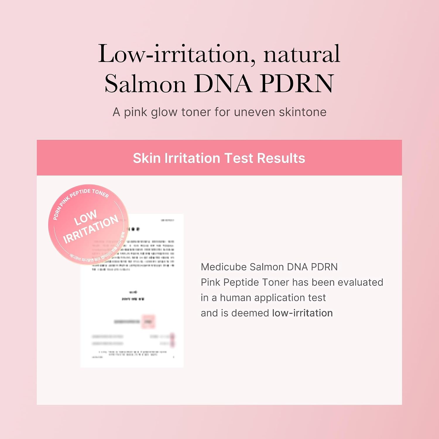 Medicube PDRN Pink lotion tonique Watery ADN saumon sensible
