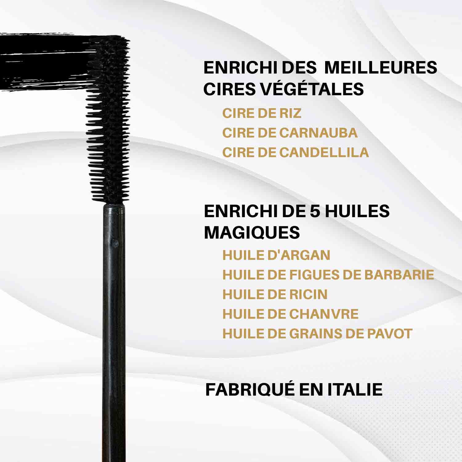 Mélusine Maquillage Mascara 3 en 1 mascara noir chanvre