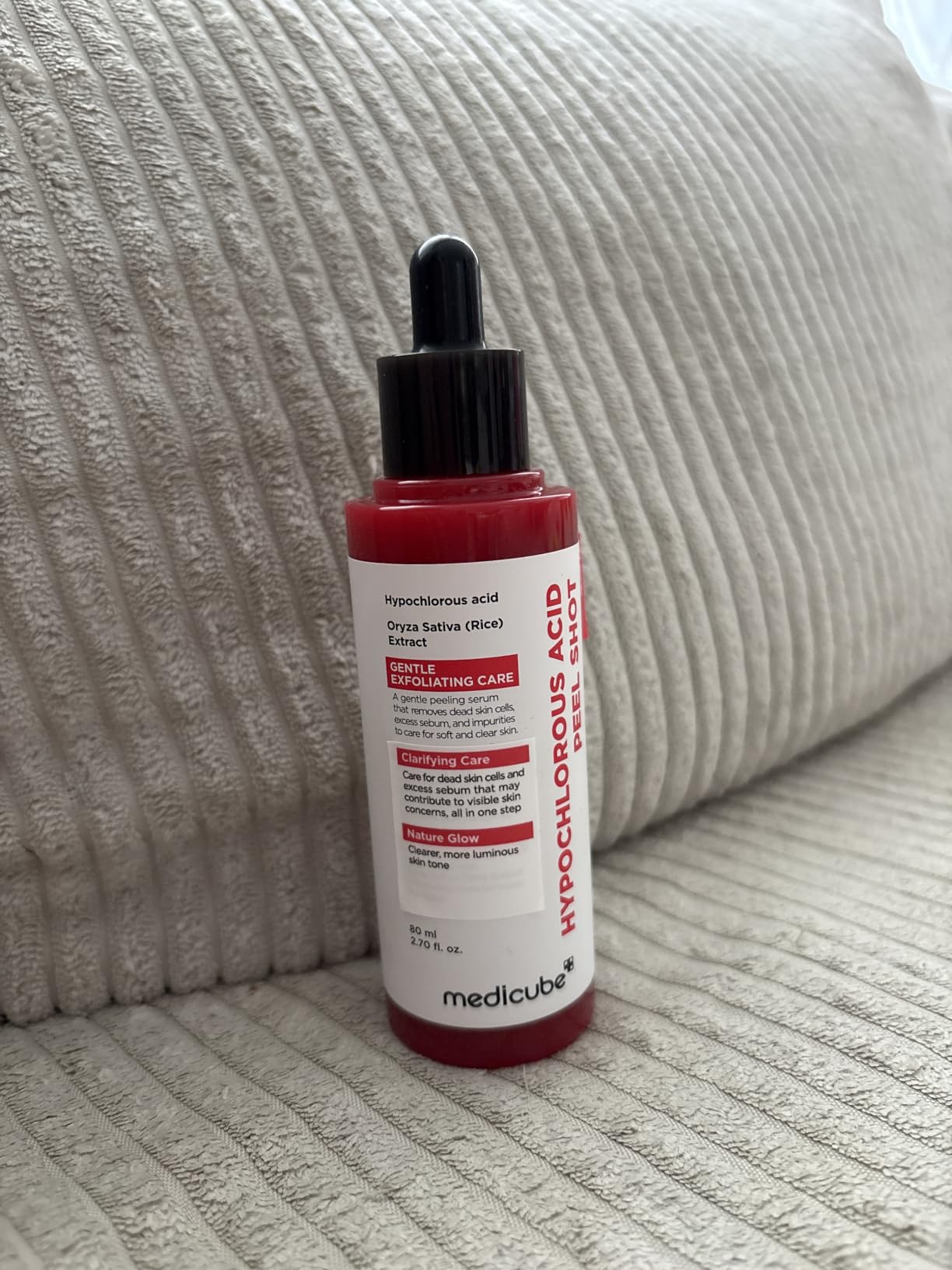 Medicube Red peel shot acide hypochloreux exfoliant